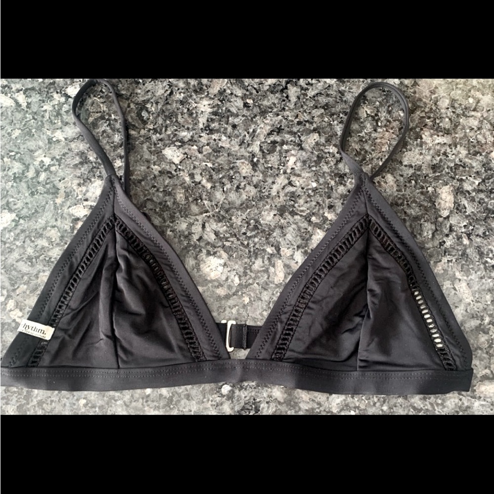 rhythm bikini top (black/L)